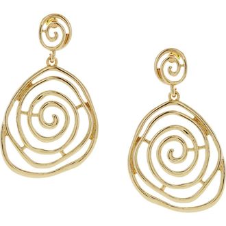 Olivia Welles Spiral Swirl Earrings in Gold at Nordstrom Rack