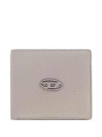 Diesel logo-plaque leather wallet - men - Grained Calf Leather - One Size - Grey