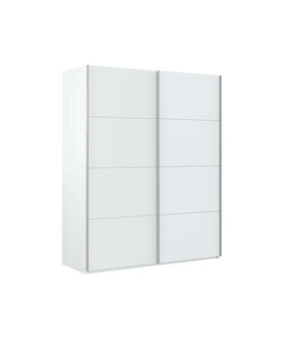 F.R.S. Frs - Armario Ropero Cuya Con Dos Puertas Correderas Acabado En Blanco, 200cm(alto) 150cm(ancho) 60cm(largo)