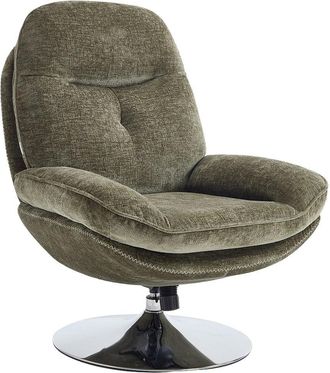 Vente-Unique Sill&oacute;n giratorio de tejido texturado verde ILMACA