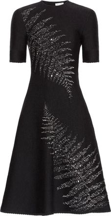 Oscar De La Renta Abito con ricamo - Nero