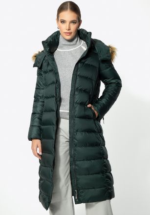 Wittchen Dames Winter Gewatteerde Jas met Capuchon Groen Polyester
