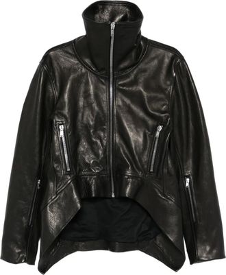 Rick Owens Exploder leather jacket - women - Calf Leather - 40 - Black