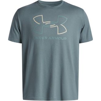 Under Armour Mens Foundation Short Sleeve Cotton Jasper Blue L
