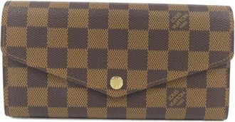 Louis Vuitton Damier Ebene Coated Canvas Long Wallet (Bi-Fold) (Pre-Owned)