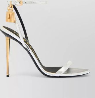 Tom Ford leather padlock pointed-toe sandals
