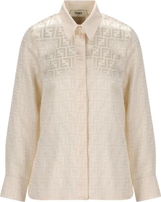 Fendi Camicia FF jacquard - Toni neutri