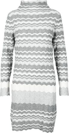 Rocco Ragni Merino Wool Dress White/Grey