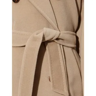 Max Mara Womens Madame Double-Breasted Wool & Cashmere Coat Neutrals Virgin Double Breasted Peacoats