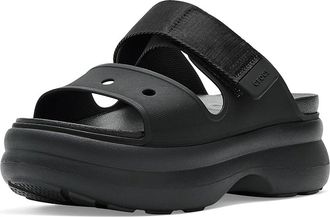 Crocs Soho Two-Strap Sandals, Platform Sandals Womens Dress Sandals Black : 10 M, Synthetic