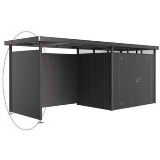 BIOHORT Parete laterale per tetto laterale casetta HighLine H2 grigio scuro metallizzato