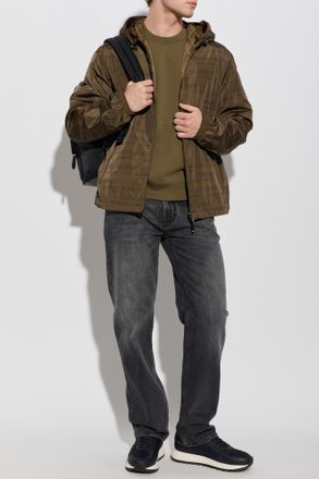 Emporio Armani Reversible Hooded Jacket, Mens, Green