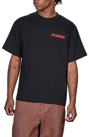 Pleasures Impact Heavyweight Cotton Graphic T-Shirt in Black at Nordstrom, Size Xx-Large