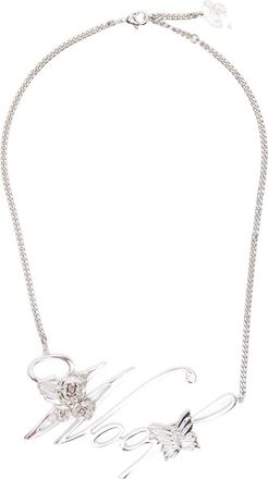 Blumarine Collana con dettaglio farfalla e rosa - Argento