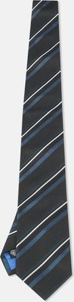HUGO BOSS Boss By Hugo Boss Black Diagonal Striped Silk Tie