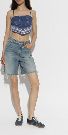 LoveShackFancy Top Mollie, Womens, Navy Blue