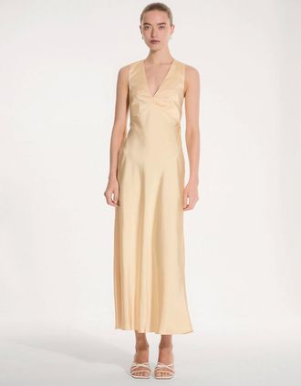 Omnes Womens Nova Dress in Vintage Yellow - Tan - Size: 16