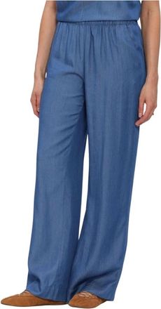 Minus Dames, Broeken, Blauw, Maat: S Denim