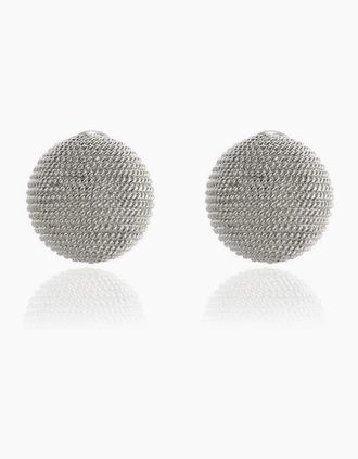 Cachet London Womens Cachet London Tyra Silver Clip On Earrings - Grey