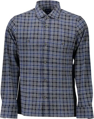 GANT French Collar Long Sleeve Shirt - Heren - Casual Overhemden - Blauw - S - Overhemden