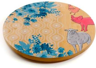 Gibson Market Life on the Farm 13 Inch Wood Lazy Susan Turntable at Nordstrom