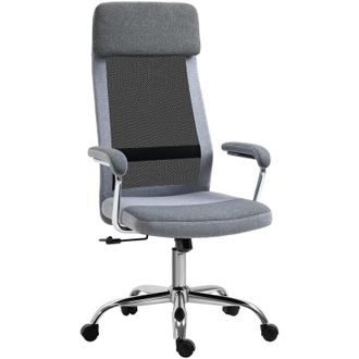 Vinsetto Vinsetto - Office Chair Mesh High Back Swivel Task Home Desk Chair w/ Arm, Grey