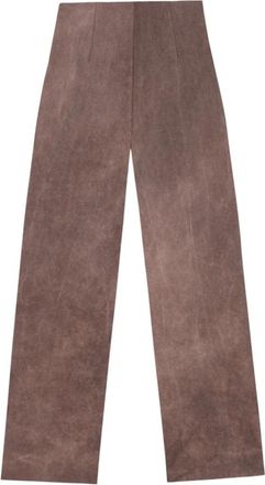 Cortana High-Waisted Fade Clay Broek - Dames - Wijde Broeken - Bruin - XL - Wol - Broeken