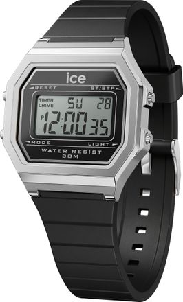 Ice Watch Ice Watch Ice Digit Retro - Black Silver Dames Horloge Zwart 022063