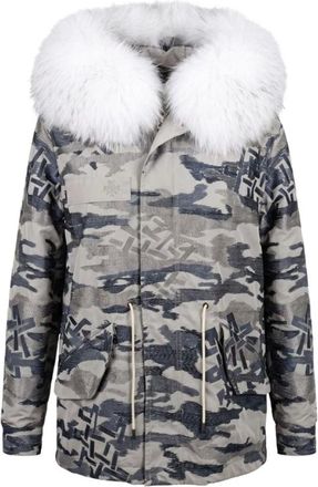 Mr & Mrs Italy Parka Jacquard Mimetico - - Coats - Donna - Multicolore - S