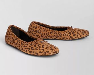 Vivienne Westwood leather leopard ballerina flats