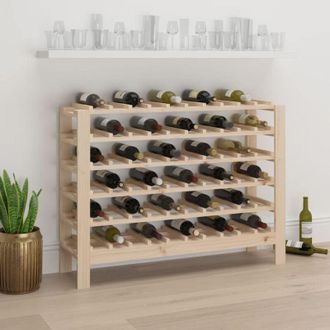 vidaXL Botellero Madera Maciza De Pino 109,5x30x82 Cm Vidaxl