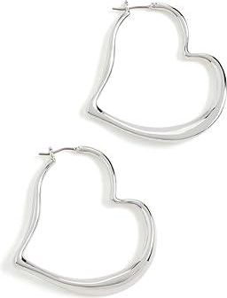 Kate Spade New York Amour Hoops Womens Earring Womens Earring Silver, Brass