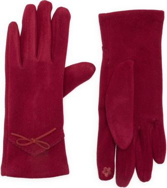 Ted Baker Bow Touchscreen Gloves in Red at Nordstrom Rack