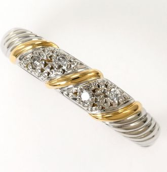 C&A Platinum Yellow Gold Yellow Gold (18K) Platinum 900 Band Ring (Pre-Owned)