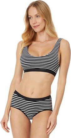 MeUndies U-Neck Bralette Womens Bra Heather Grey Stripes : XS, Elastane/Mesh