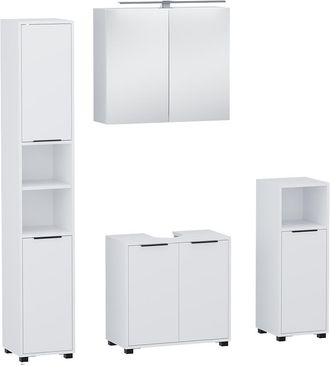 Vicco Conjunto De Muebles De Ba&ntilde;o Alina, Blanco, 4 Partes, Vicco