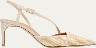 Malone Souliers 70mm Valeria Strappy Leather Pumps