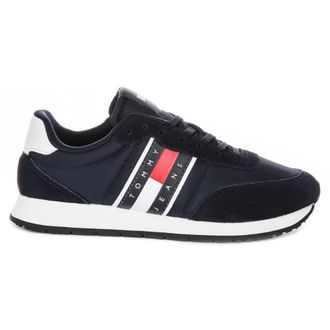 Tommy Jeans Navy Suede Mesh Trainers Men - male - Tommy Jeans - Sneakers - Blue - 8 UK - Shoes