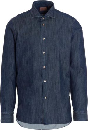 Borriello Denim Shirt - Heren - Spijkeroverhemden - Blauw - 4XL - Denim - Overhemden
