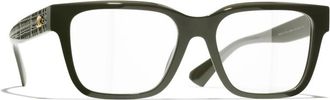 Chanel Vierkante Bril - Dames - Accessoires - Zwart - Maat: 53 MM Nylon