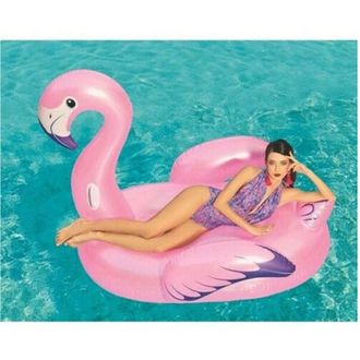 Trade Shop Trade Shop - Fenicottero Gonfiabile Cavalcabile Galleggiante Mare Piscina 1.40 X 1.32 X 1 Mt