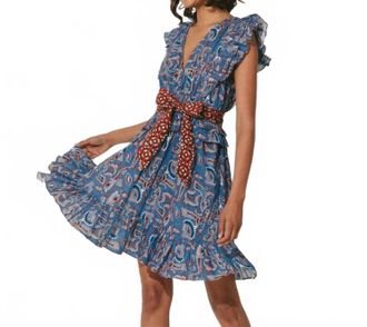 Cleobella Elara Mini Dress In Lazuli