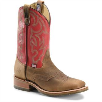 Double-H Boots Mens Roger Western Boots In Red