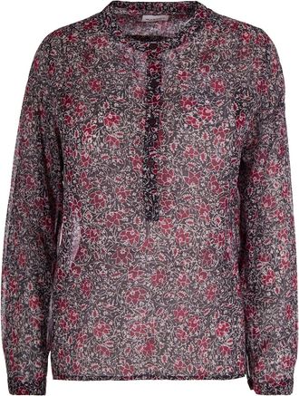 Isabel Marant Organic Cotton Voile Blouse with Floral Print