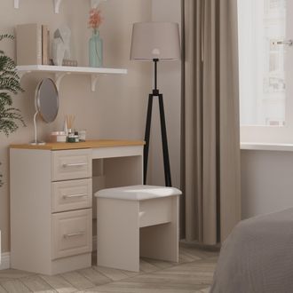 Welcome Furniture Kingston Ready Assembled Vanity in Kashmir Ash & Modern Oak - Welcome Furniture | TJ Hughes
