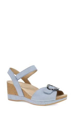 Dansko Stella Ankle Strap Platform Wedge Sandal in Sky at Nordstrom, Size 11.5-12Us