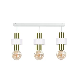 Netlighting Unica Ceiling Spotlight Bar White Gold 60cm 3x E27