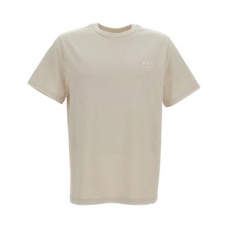 A.P.C. T-Shirts, male, Beige, Size: S Maglietta girocollo