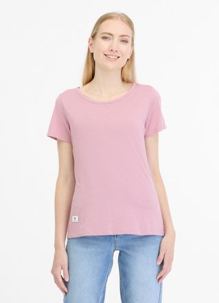 Ragwear T-Shirt RAGWEAR MINTTA, Damen, Gr. XXL, rosa (dusty pink), Jersey, Obermaterial: 50% Baumwolle, 50% Polyester, unifarben, regular fit h&uuml;ftbedeckend, R