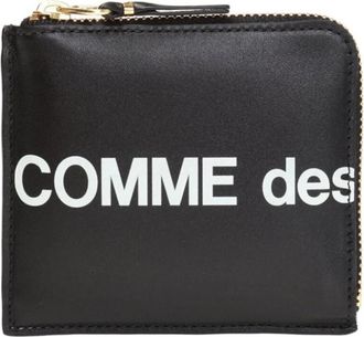 Comme Des Gar&ccedil;ons Portemonnee met Logo en Rits - Dames - Portefeuilles - Zwart - ONE Size - Leer - Accessoires